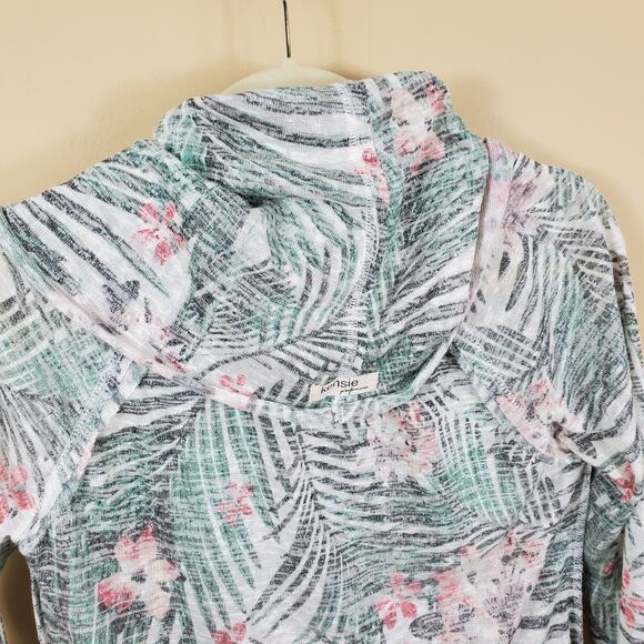 Kensie Tropical Print Cowl Neck Top Women's Size S - Picture 7 of 12